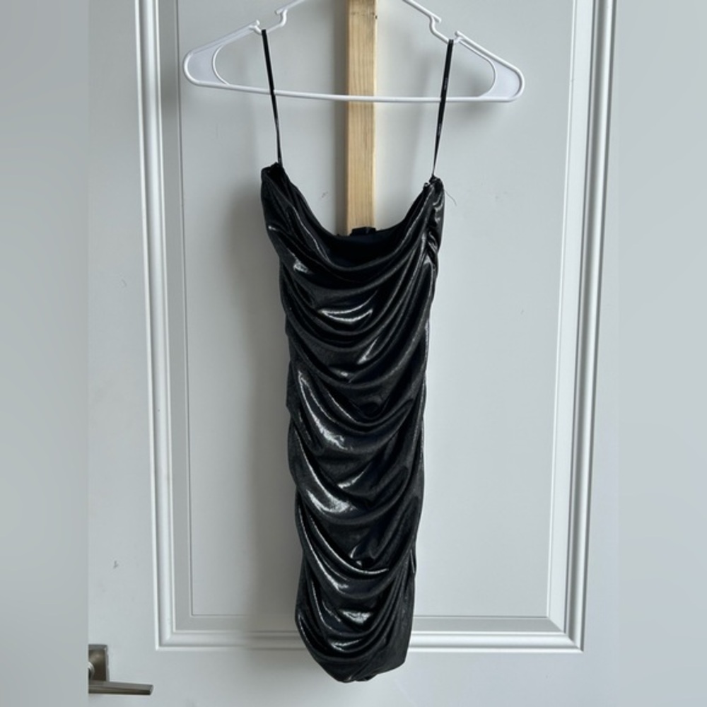Forever 21 Black Ruched Bodycon Mini Dress
Size small